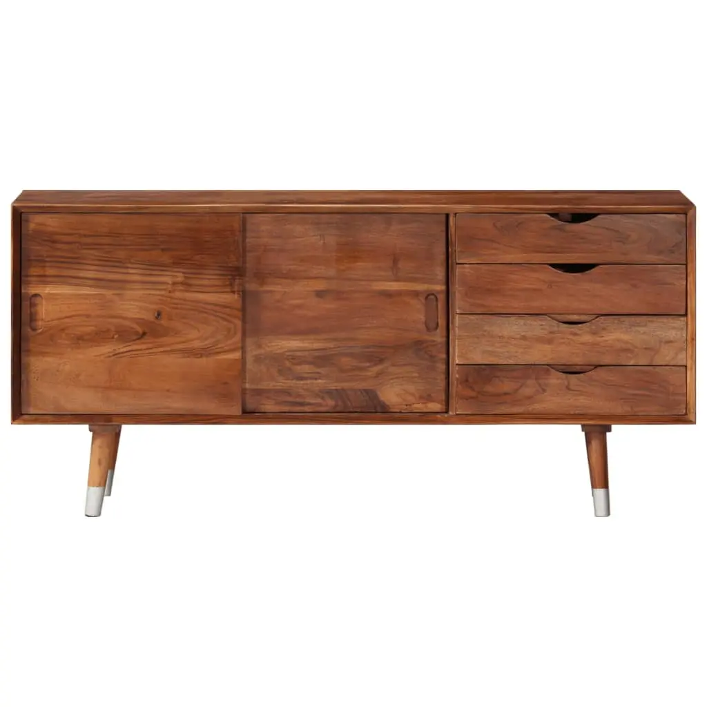 vidaXL Solid Wood Acacia TV Stand 46.5x11.8x21.7 Inches Living Room Entertainment Center