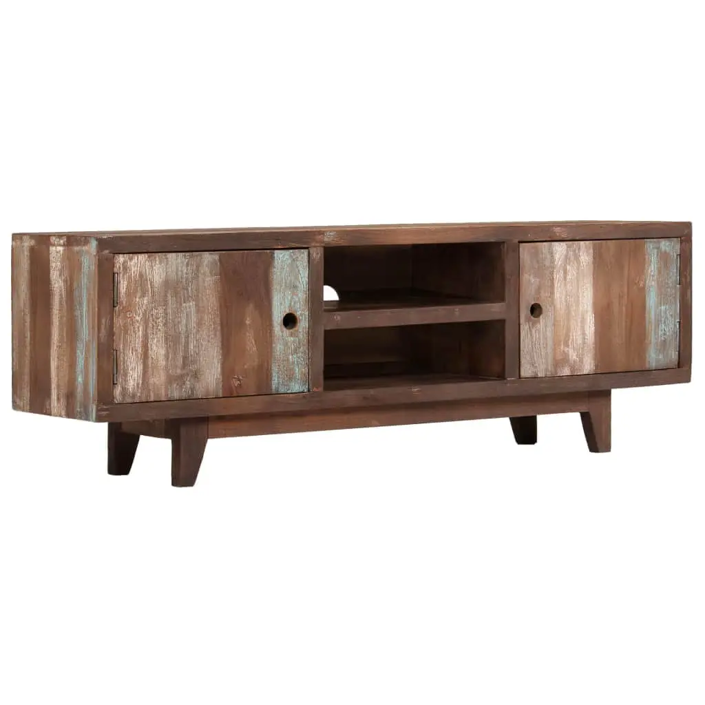 vidaXL Solid Wood Acacia Vintage TV Stand 46.5x11.8x15.7 Inches