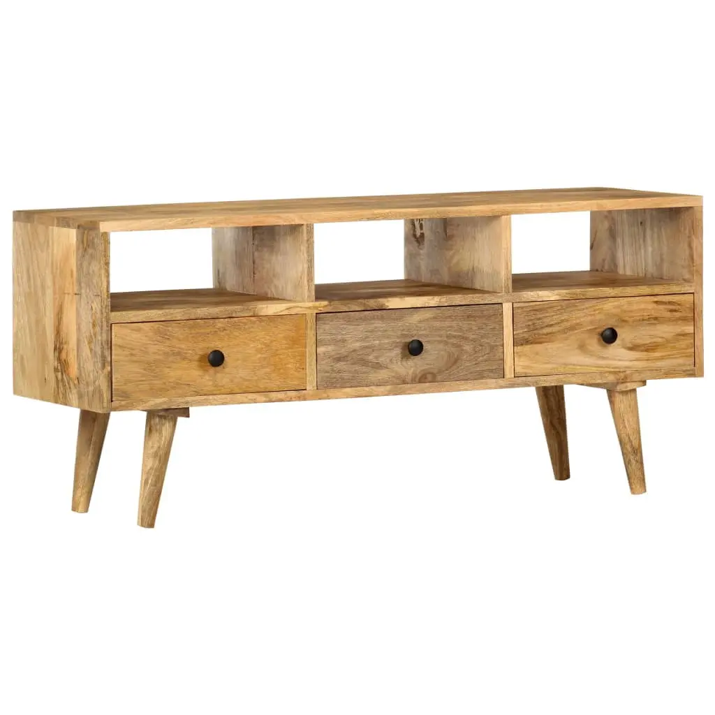 vidaXL Solid Wood Mango TV Stand 43.3x14.2x19.7 Inches Media Console