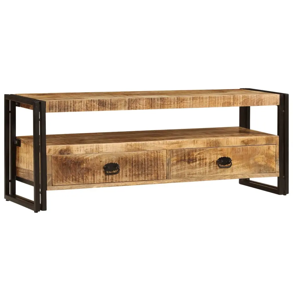vidaXL Solid Wood Mango TV Stand 47.2 Inch Wide Media Console
