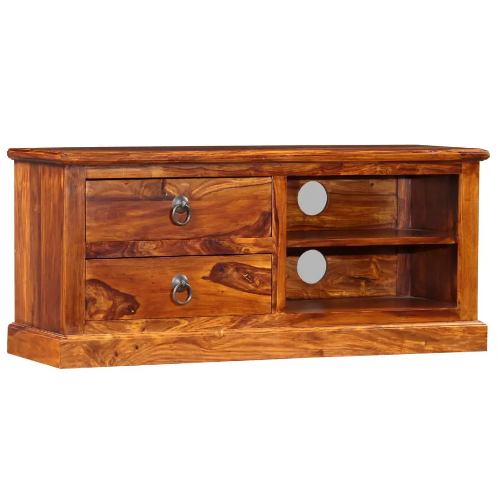 vidaXL Solid Wood Sheesham TV Stand 35.4x11.8x15.7 Inches Media Unit