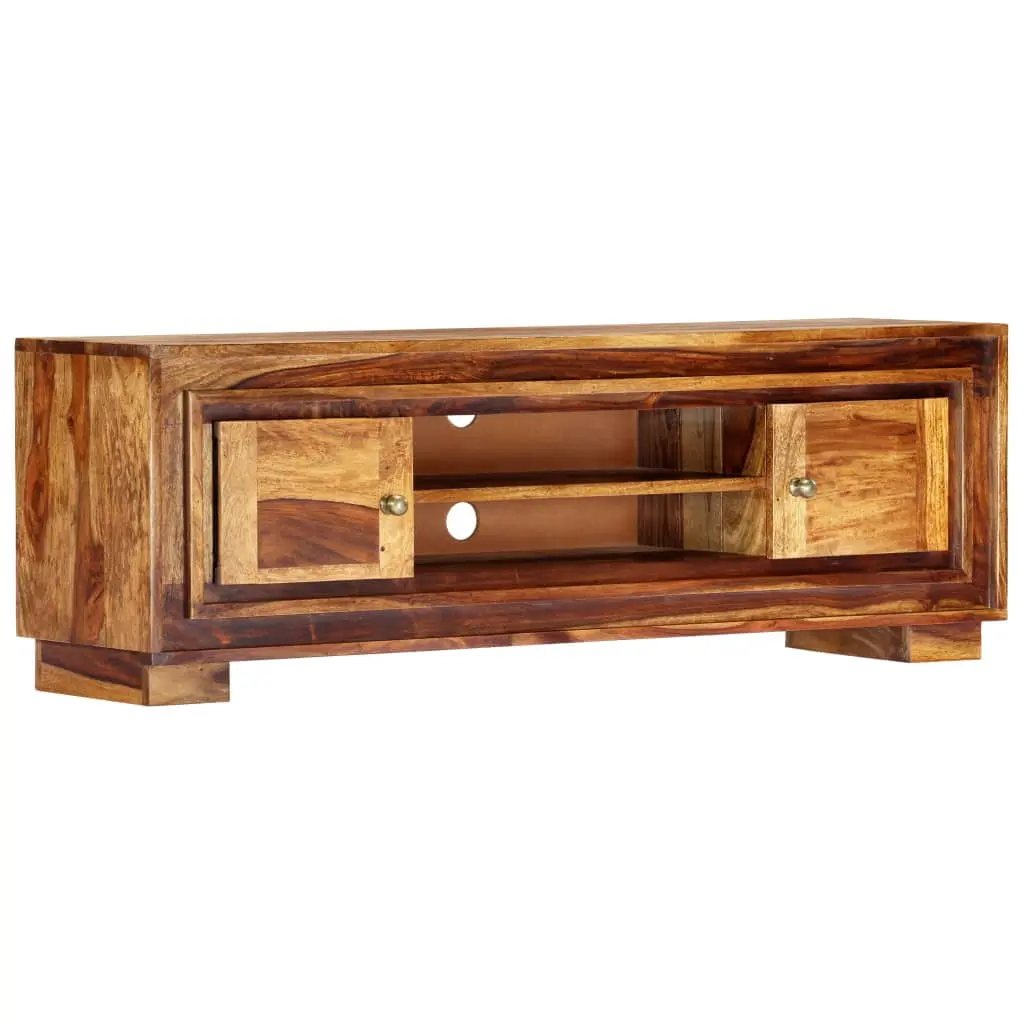 vidaXL Solid Wood Sheesham TV Stand 46.5x11.8x15.7 Inches Living Room