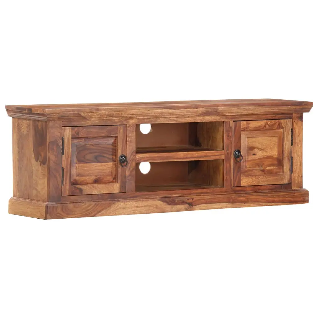vidaXL TV Stand 47.2x11.8x15.7 Inches Solid Wood Sheesham