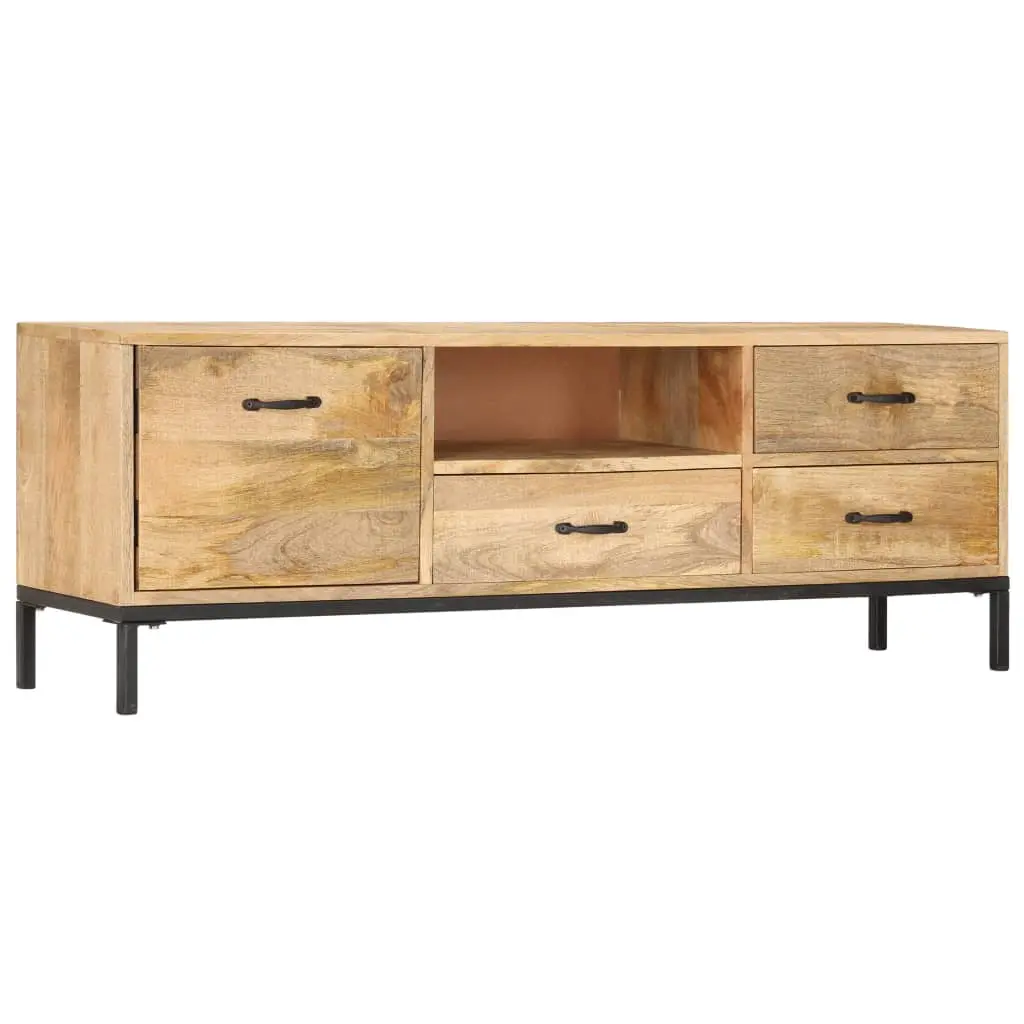 vidaXL TV Stand 51.2x11.8x17.7 Solid Wood Mango