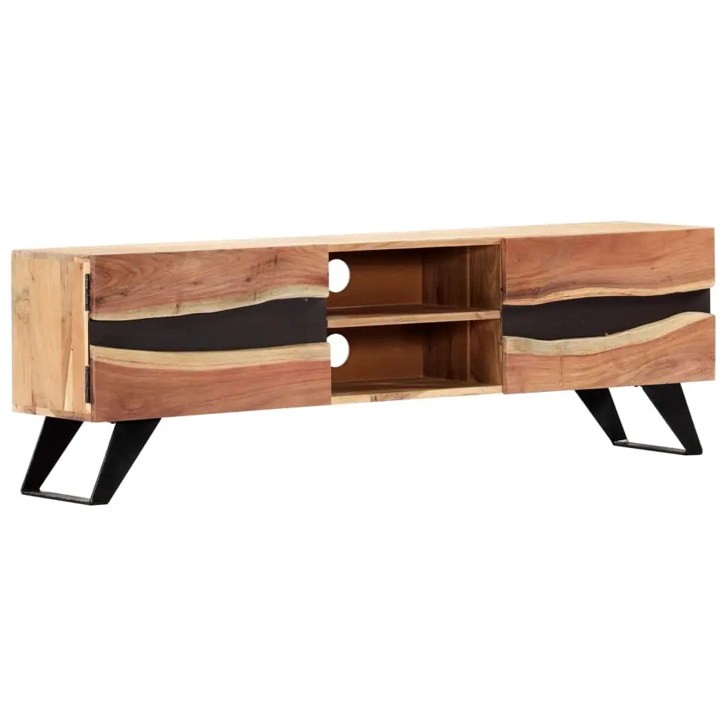 vidaXL TV Stand 55.1x11.8x17.7 Solid Wood Acacia
