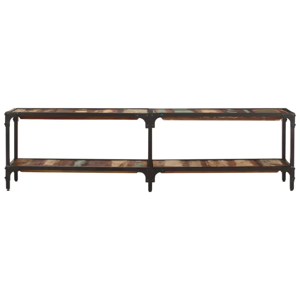 vidaXL TV Stand 59.1x11.8x16.1 Solid Wood Reclaimed Media Console