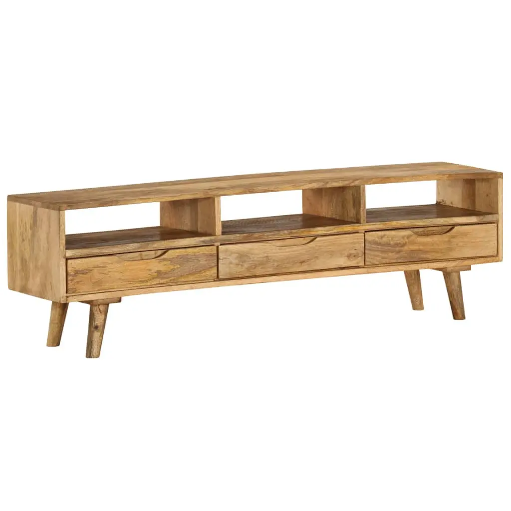 vidaXL TV Stand Solid Wood Mango 55.1x11.8x16.1