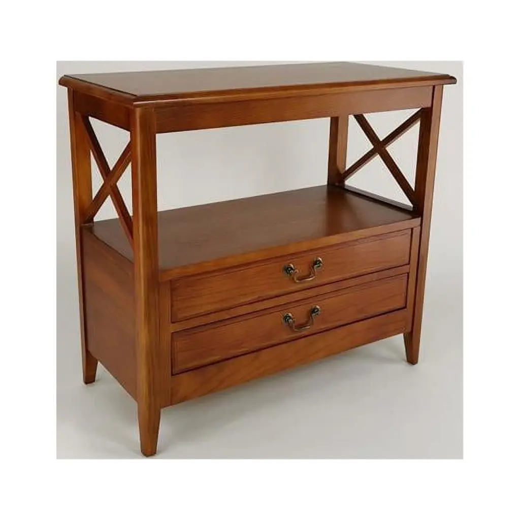 Wayborn Eiffel TV Stand - Brown Wooden TV Stand Living Room - Classic Design
