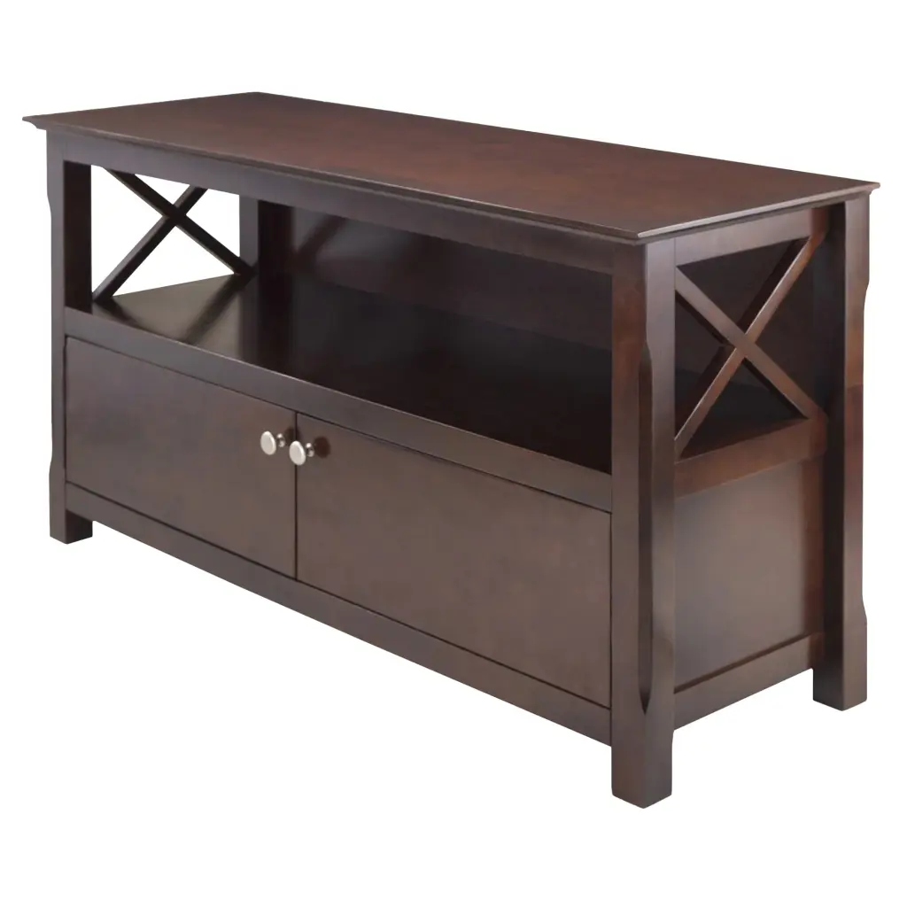 Winsome Wood Xola TV Stand Cappuccino Finish Living Room