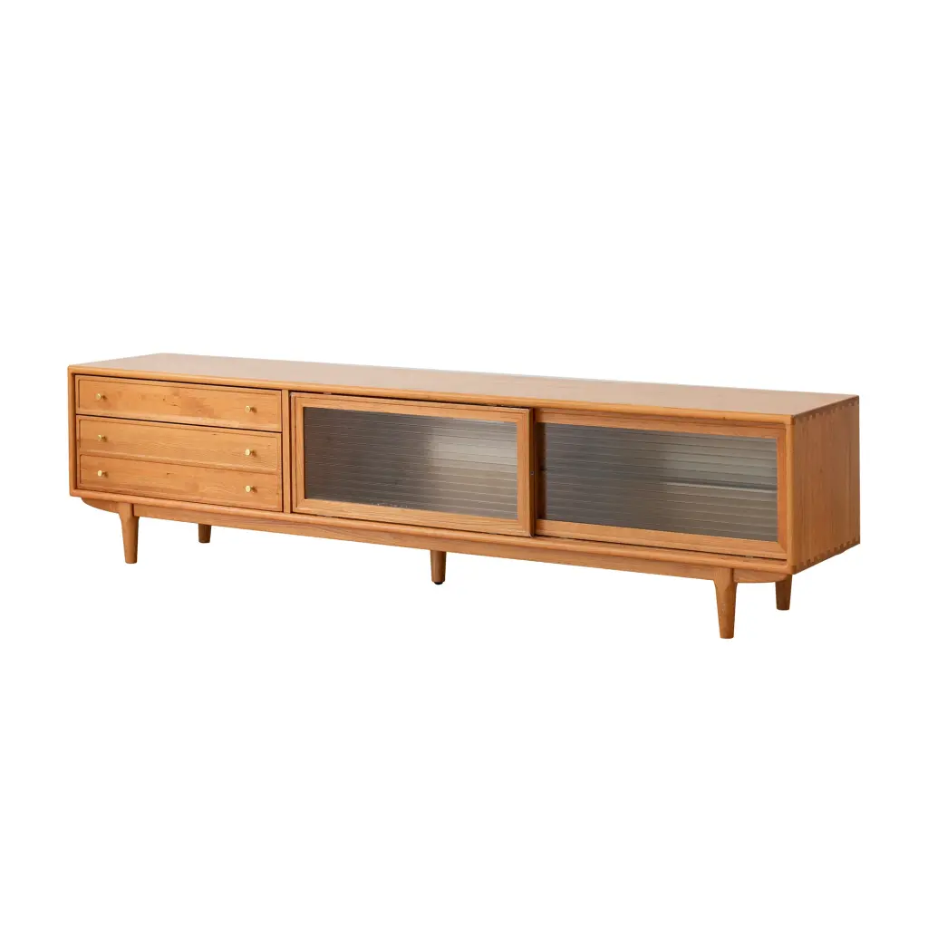 North America FAS Grade Solid Cherry Wood TV Cabinet Chinese Chan yeswood furniture store