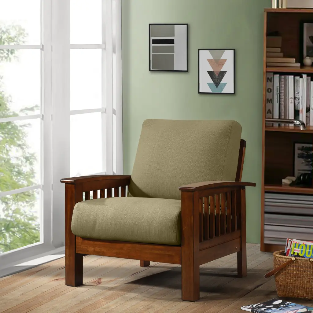 Torrey Chair Beige Brown Rubberwood Wood Dining Chair golden oak home
