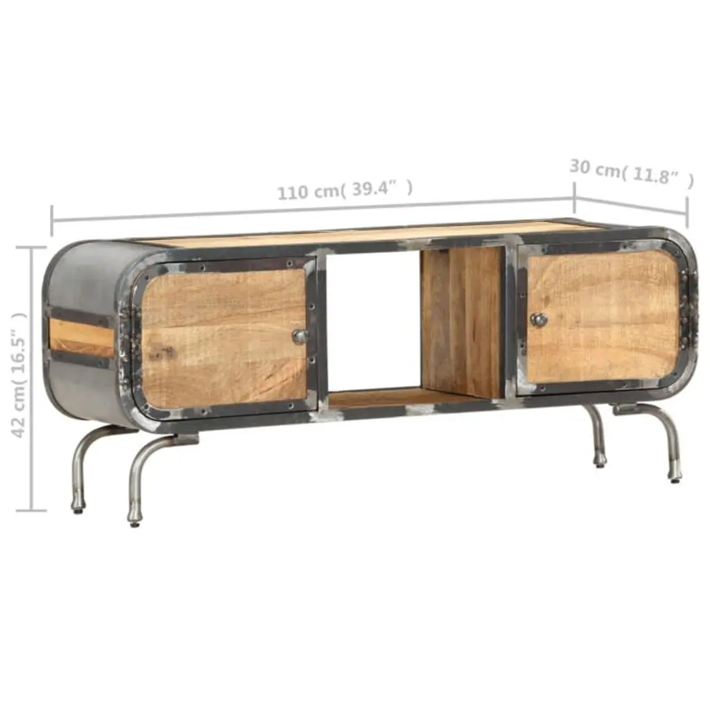 vidaXL TV Stand 43.3x11.8x16.5 Solid Wood Mango