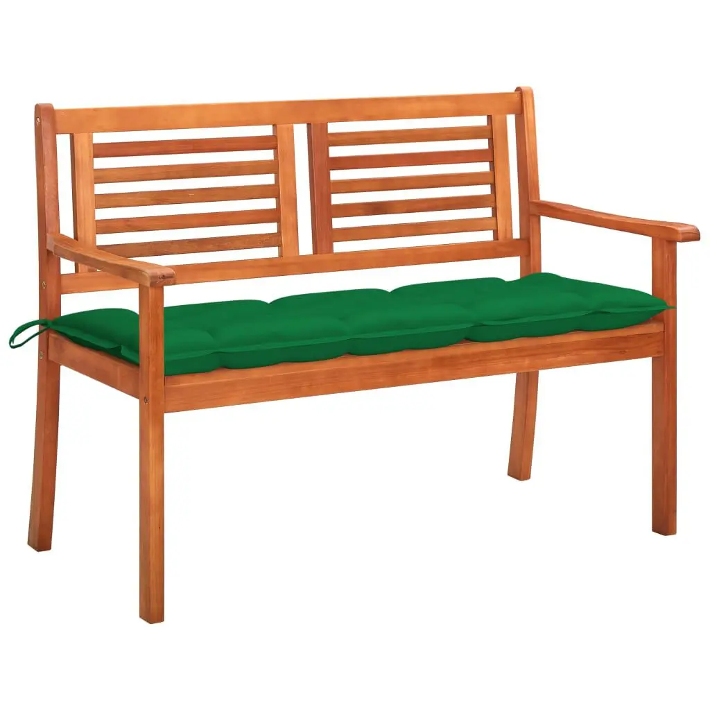 47.2 Inch Solid Eucalyptus Wood 2-Seater Patio Bench Cushion