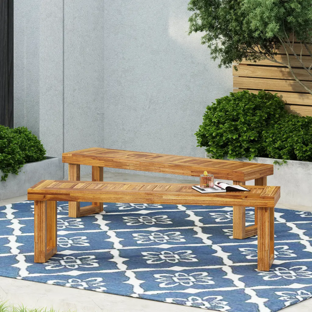 Nestor Bench Set 2 Natural Acacia Timber Indoor or Outdoor nh-gardenpara