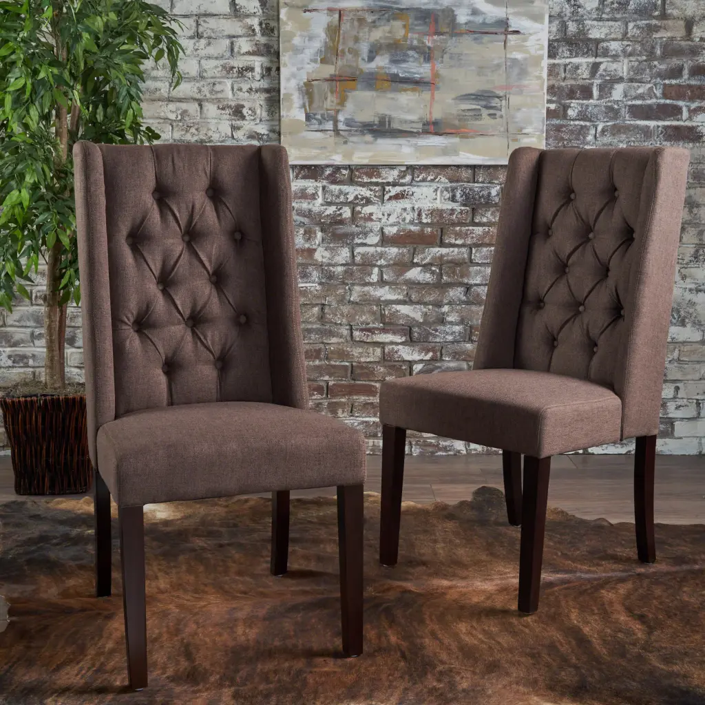 Dining Chair Dark Brown Timber Material Modern Kitchen Chair nh-purenest