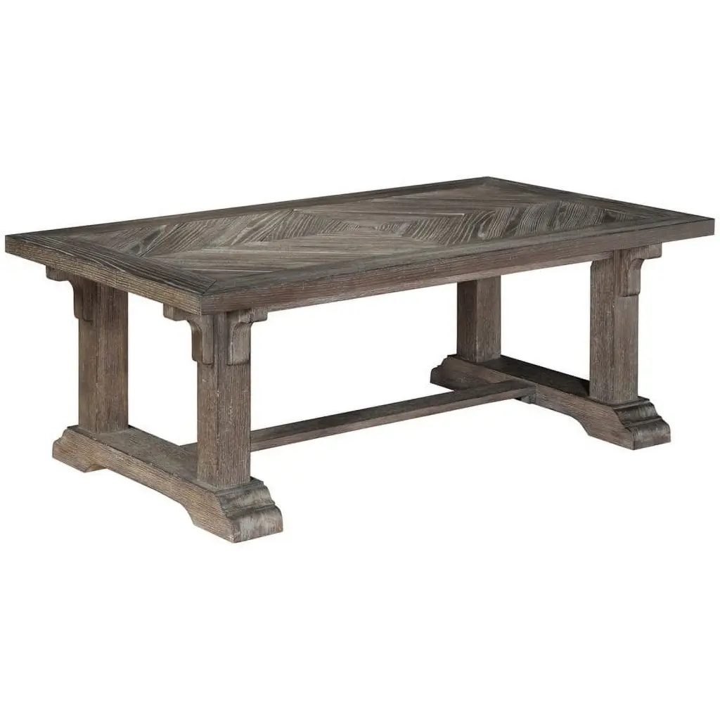 Lexicon Sarasota Wooden Trestle Coffee Table Driftwood Brown