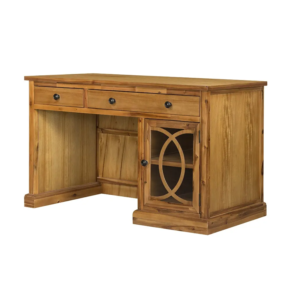 50x26x31 Inch Brown Desk - Natural Wood Casual Desk Primary Living Space w2078