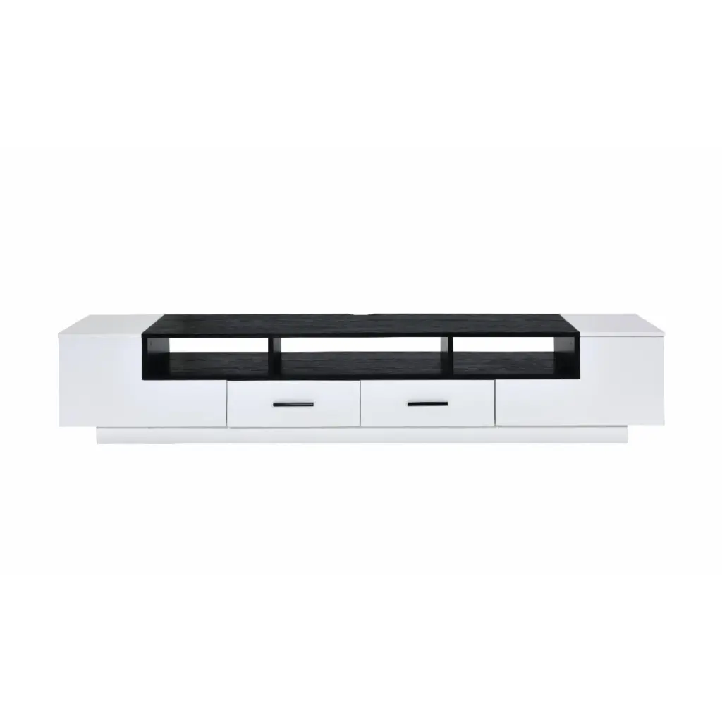 ACME Armour 2-Drawer Wooden TV Stand White and Black Acme Furniture