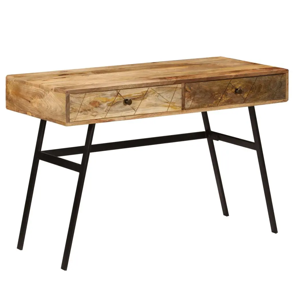 43.3x19.7x29.9 Inch Solid Mango Wood Writing Desk Drawers