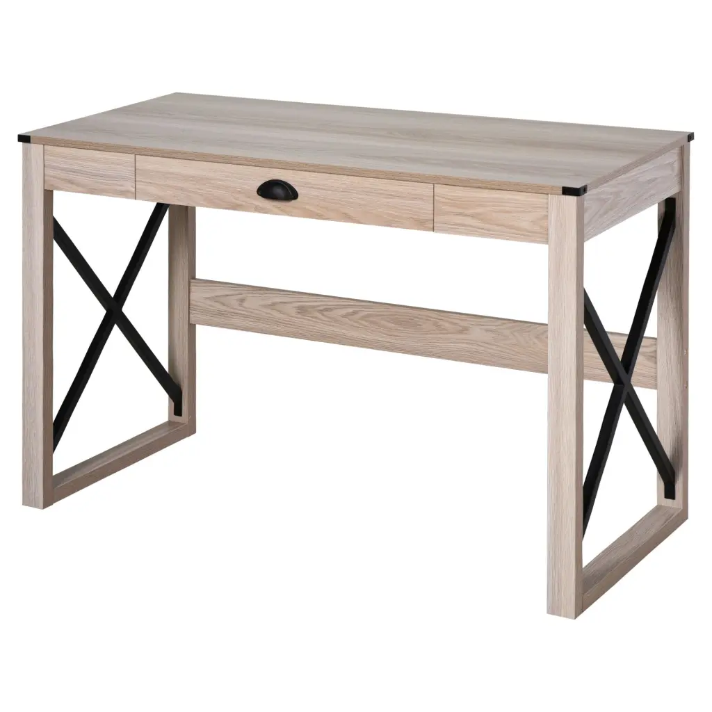 Homcom 44 Inch Rustic Farmhouse Home Office Computer Writing Desk aosom business