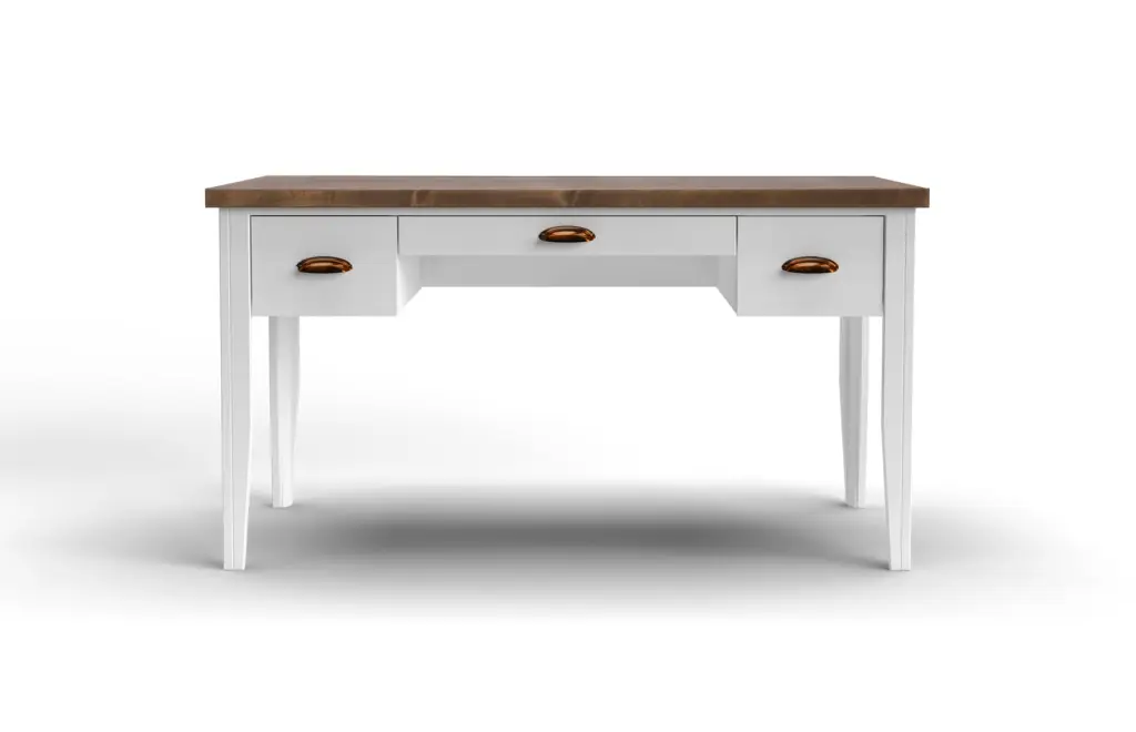Hampton 53 Inch Writing Desk No Assembly Required Jasmine Whitewash bridgevine home
