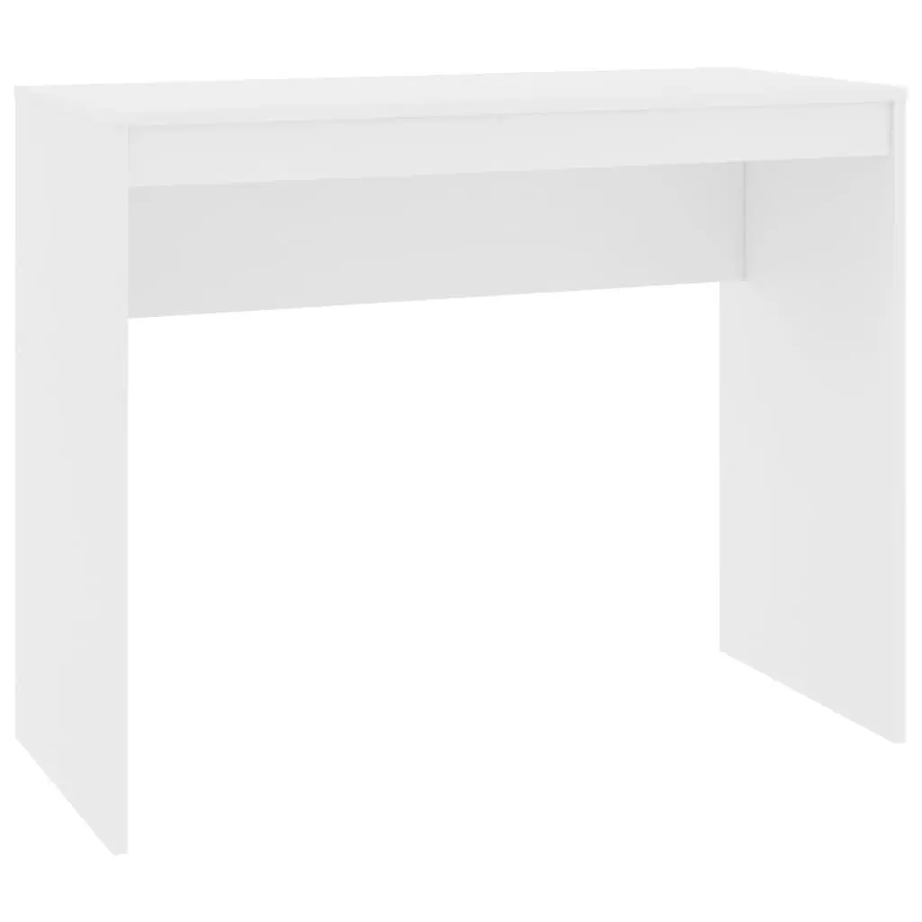 Desk White 35.4x15.7x28.3 Inches Engineered Wood Writing Table