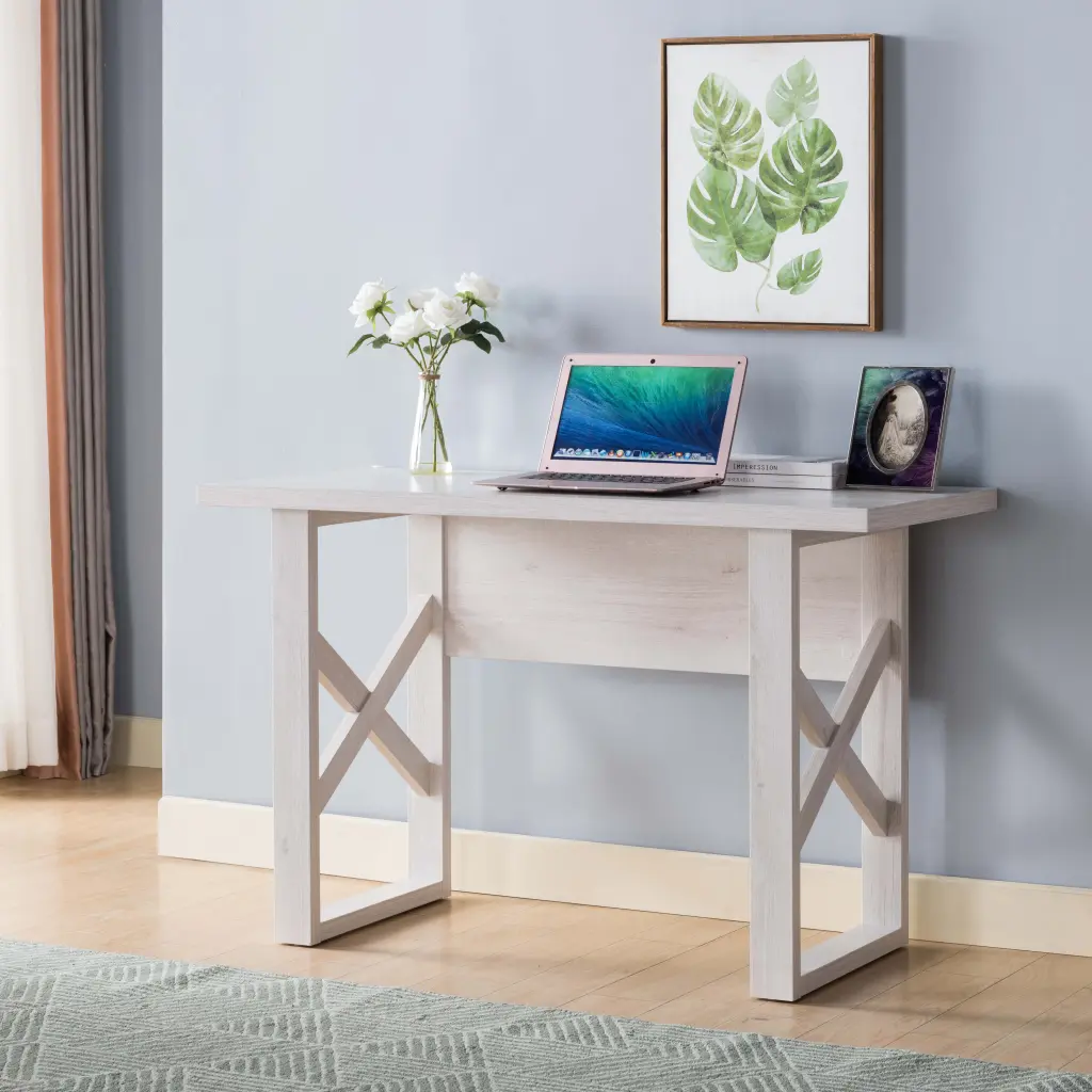 Writing Desk Laptop Table Work Table White Oak Color White Wash Home Office id international- inc.