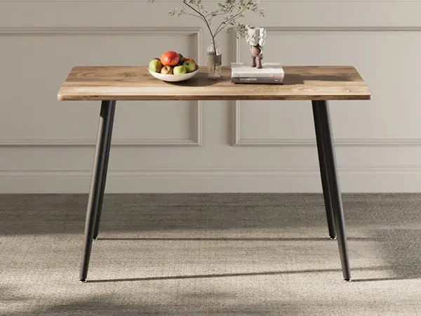 Modern Minimalist MDF Timber Hue Desktop Black Metallic Legs Small Dimensions nuoli furniture