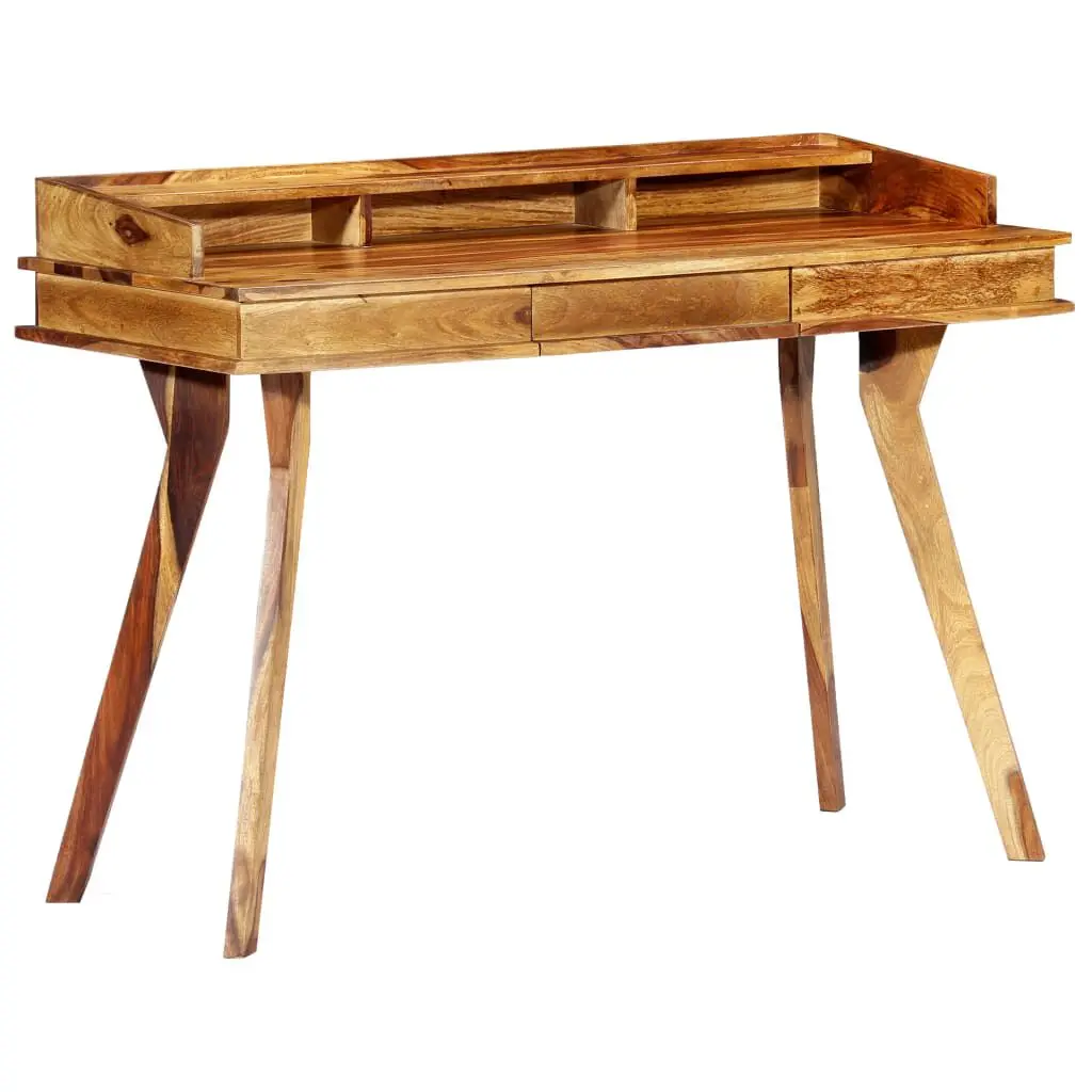 Solid Sheesham Wood Writing Desk 45.3x19.7x33.5 Inches Home Office Furniture