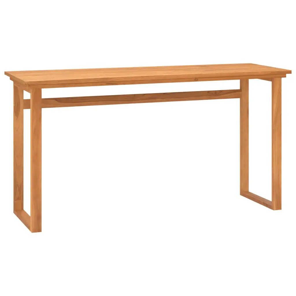 Solid Teak Wood Desk 47.2 Inches Wide Sturdy Home Office Table