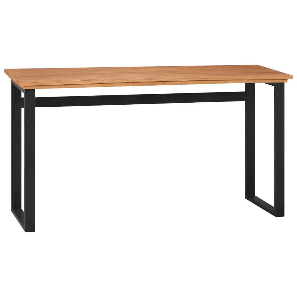 Solid Teak Wood Desk 47.2x17.7x29.5 Inches Rustic Office Table