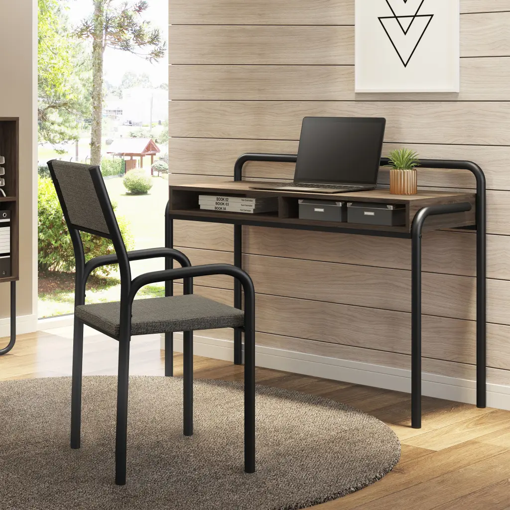 Techni Mobili Modern Classic Walnut Writing Desk Home Office Furniture technimobili