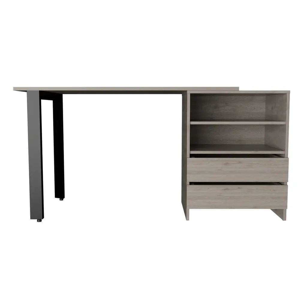 120 Writing Desk Cusco Office Desk Light Gray Particle Board treevol furniture