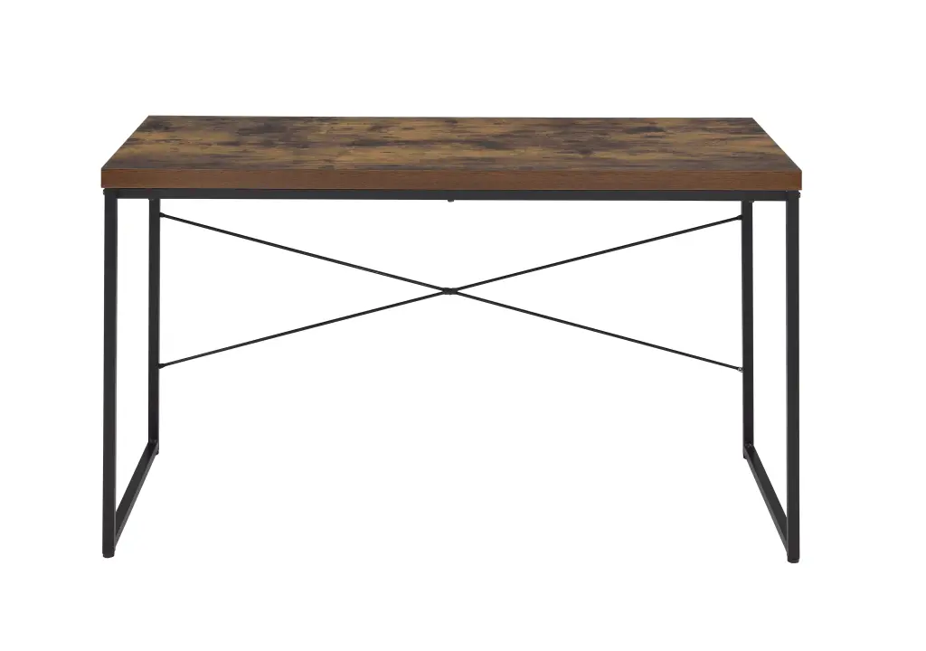 Bob Weathered Oak Black Finish Writing Desk Synthetic Timber Home Office Furniture urban nest