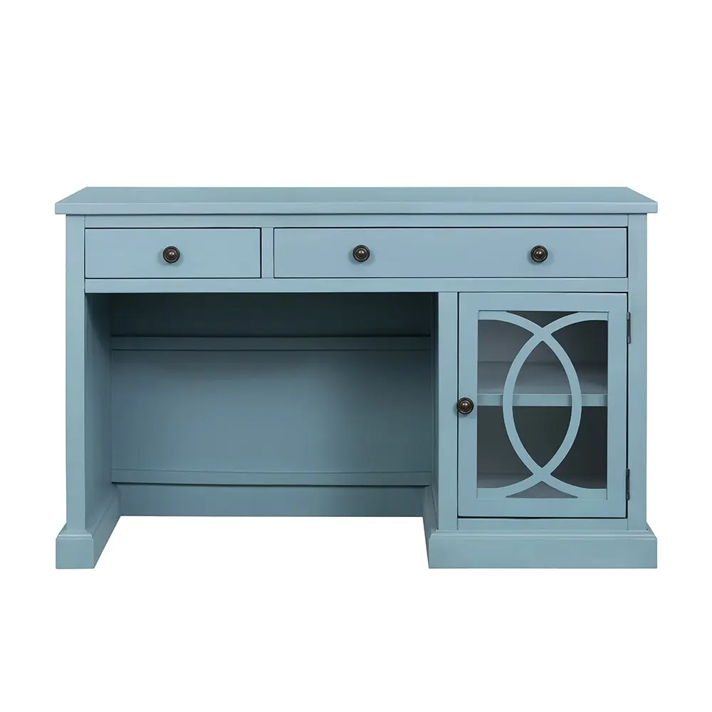 50X26X31 Blue Desk Primary Living Space Casual Contemporary French Style w2078