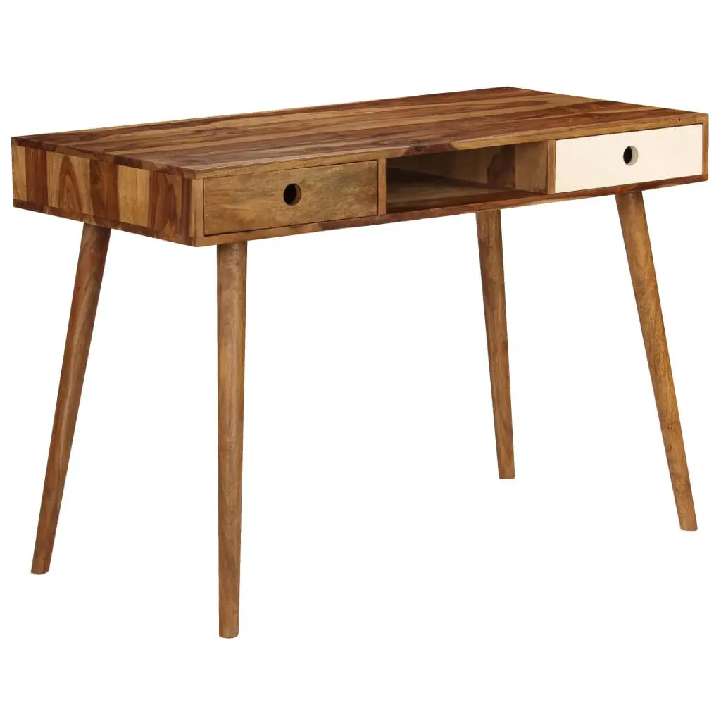 Writing Desk 43.3x21.7x29.9" Solid Sheesham Wood Home Office Table