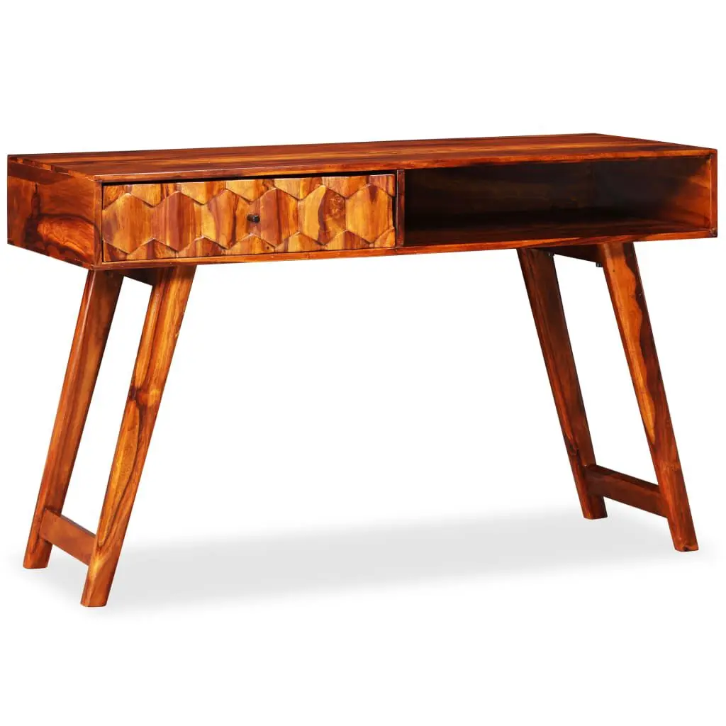 Solid Sheesham Wood Writing Table 46.5x19.7x29.9 Inches Home Office Desk