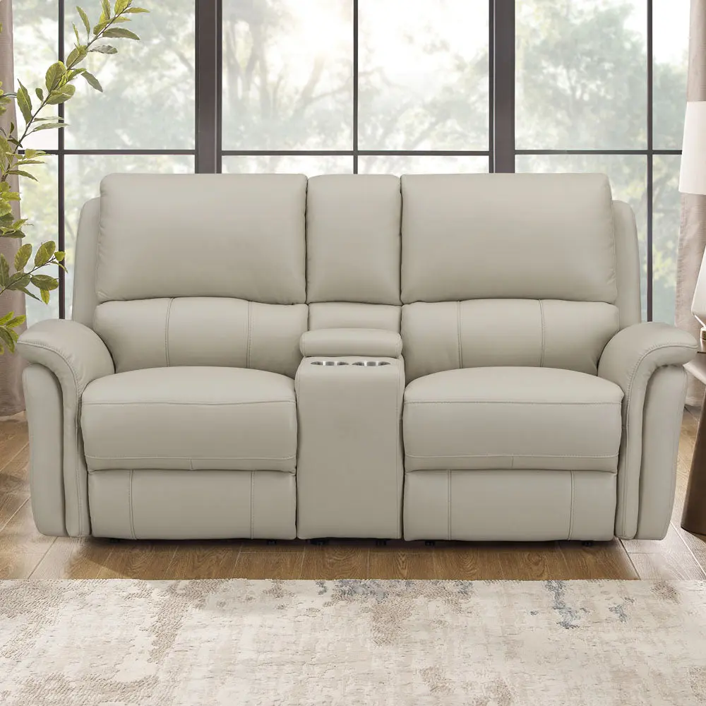 Erindale Power Headrest Zero Gravity Reclining Loveseat Console Ottoman hydeline furniture