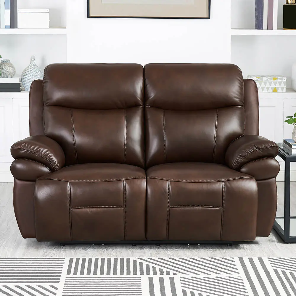 Springdale Power Headrest Zero Gravity Reclining Loveseat Chestnut Memory Foam hydeline furniture